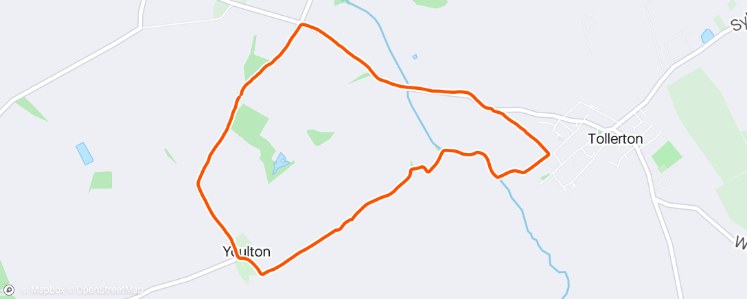 Map of the activity, Tollerton loop in reverse
