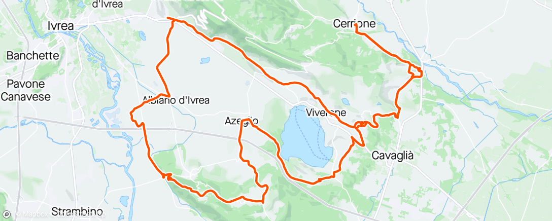 Map of the activity, Tour du Canavesana