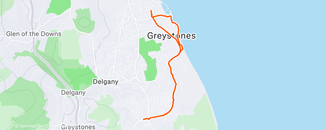 Map of the activity, Holly run