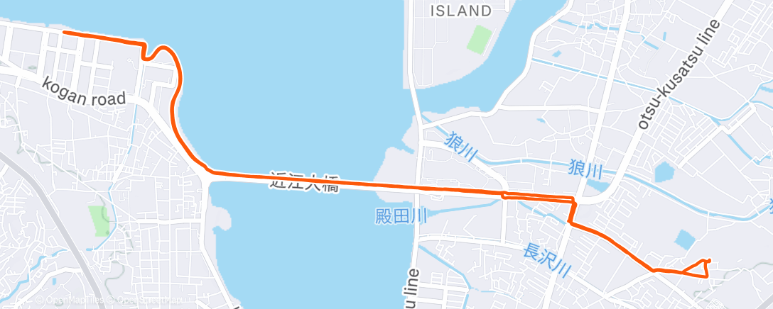 Map of the activity, 朝のランニング