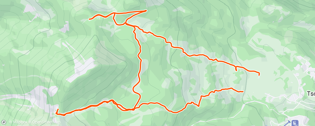 Map of the activity, Beklimming naar de Mondspitze met de klavermannen