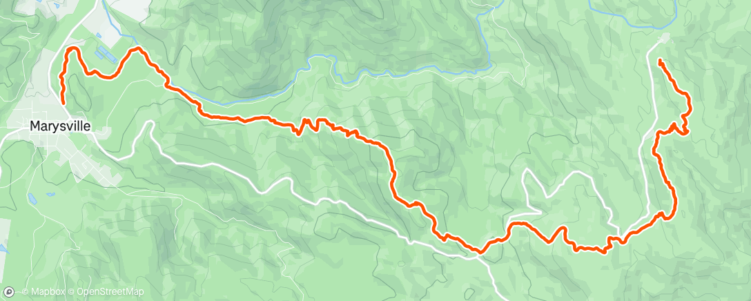 Map of the activity, Cascades trail with Meg and Lachie