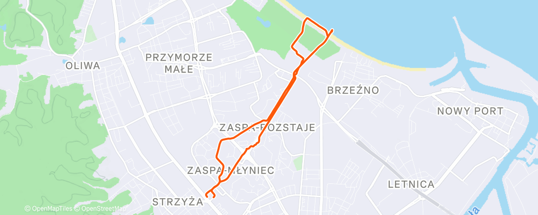 Map of the activity, Lunch Hike