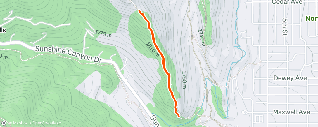 Map of the activity, Morning Hike