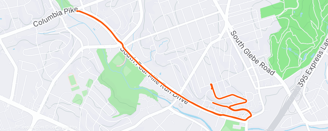 Map of the activity, Afternoon Ride