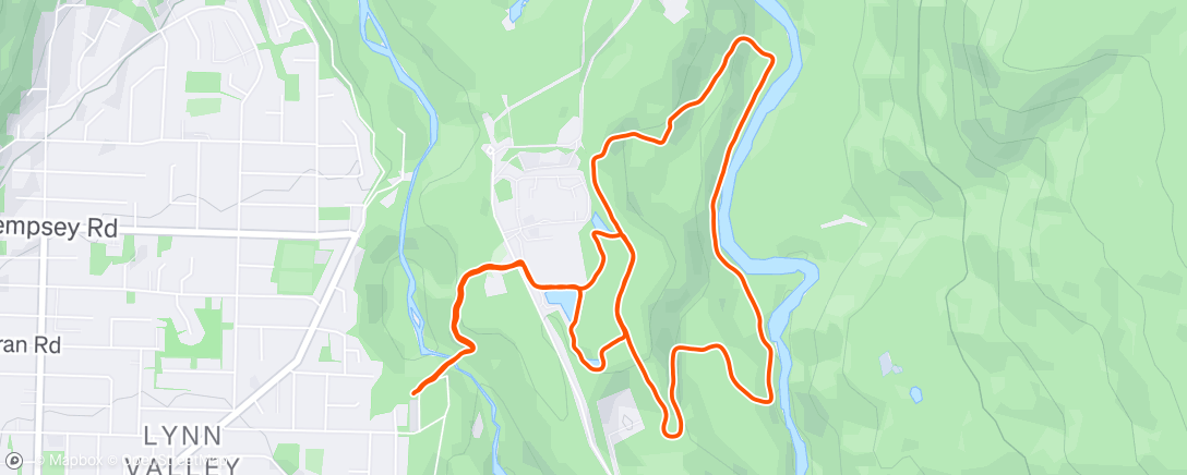 Map of the activity, Afternoon Run