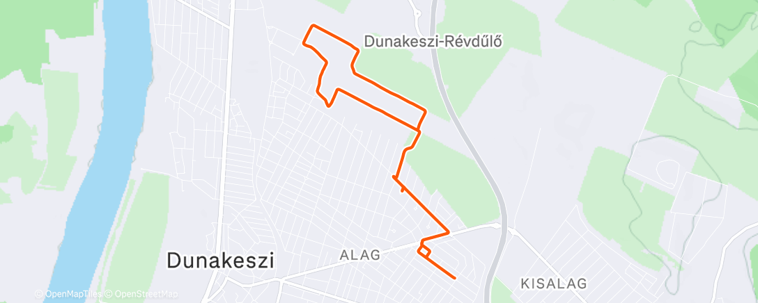 Map of the activity, Morning Run