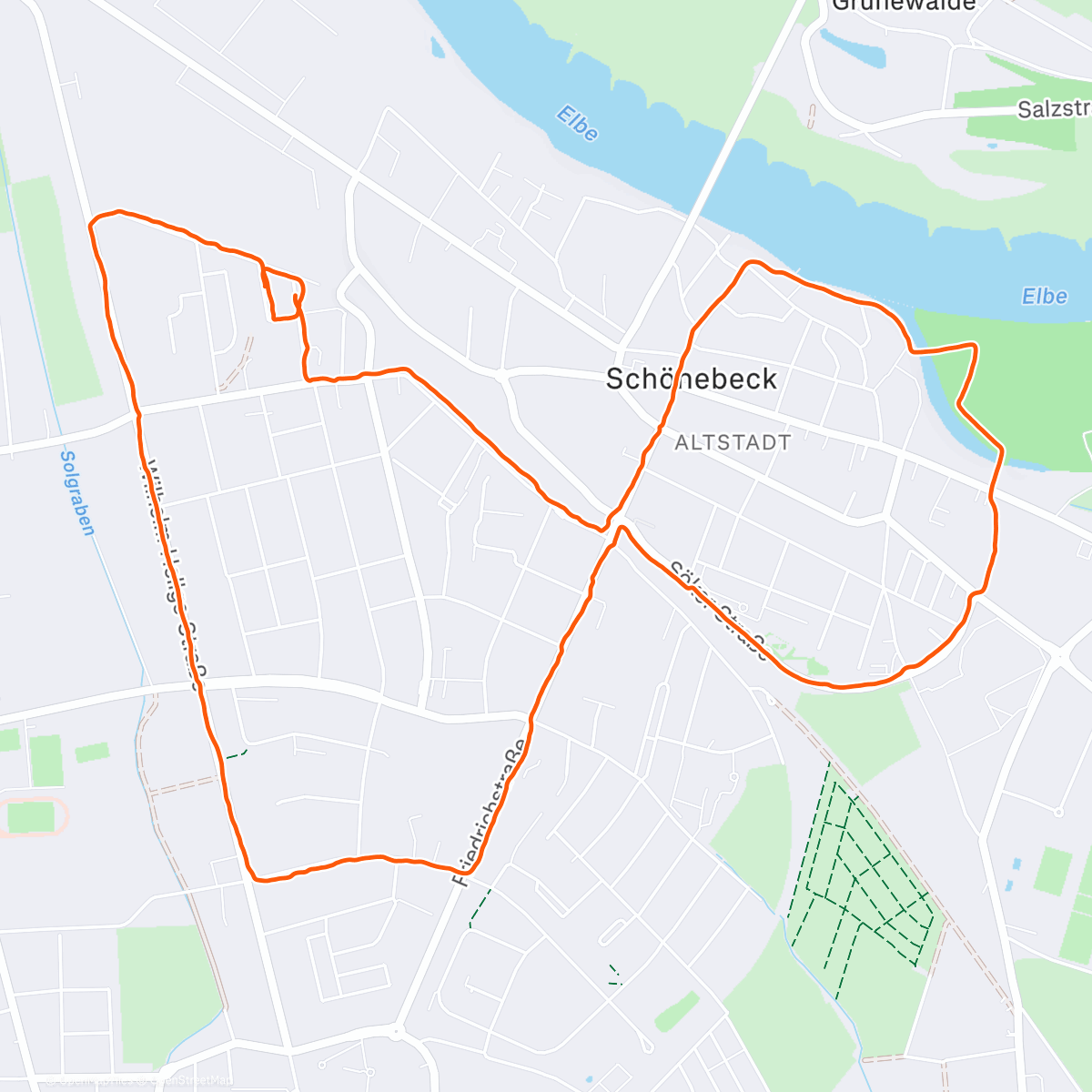 Map of the activity, Road to Cologne