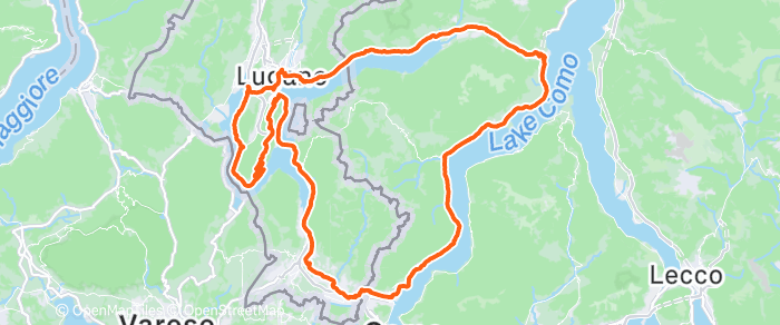 Route map for Social Sunday in Lugano ☀️
