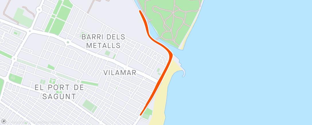 Map of the activity, Triatló sprint Sagunt 🏃 
(🔌calambres hasta las 🤨cejas)