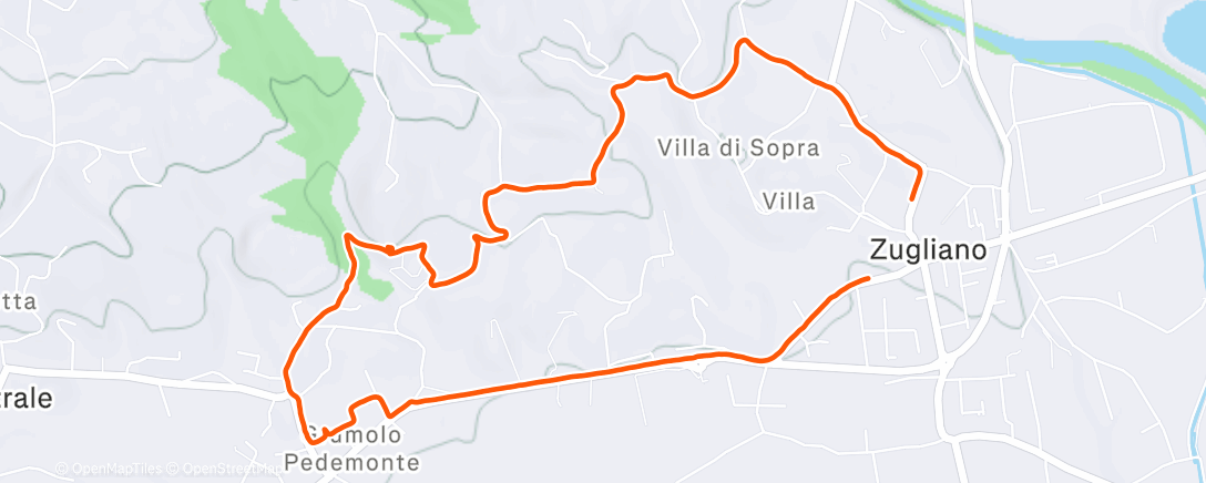 Map of the activity, Camminata mattutina