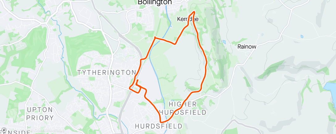Map of the activity, 3 Hills Run