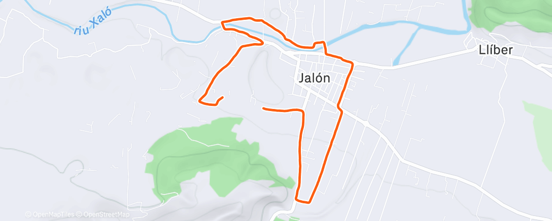 Map of the activity, Morning Run