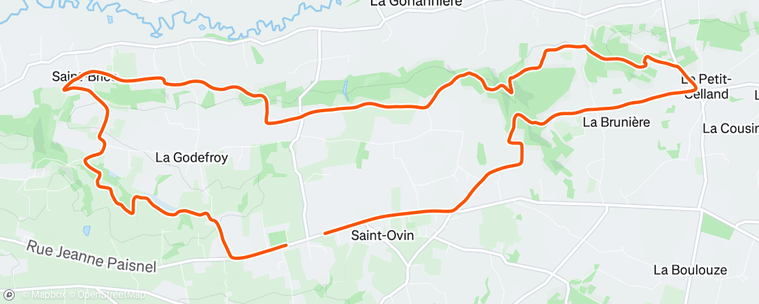 Map of the activity, Morning Ride