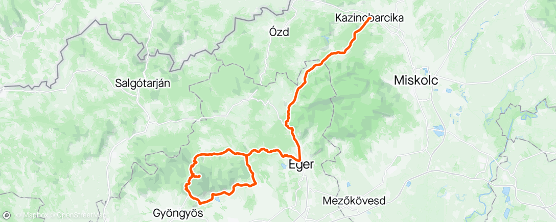 Map of the activity, Tour of Hungary #3