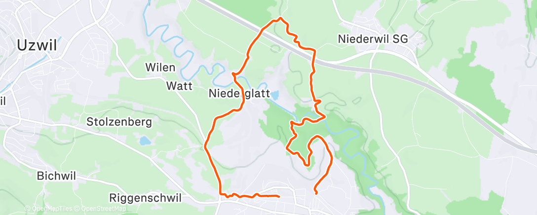 Map of the activity, Lauf am Nachmittag