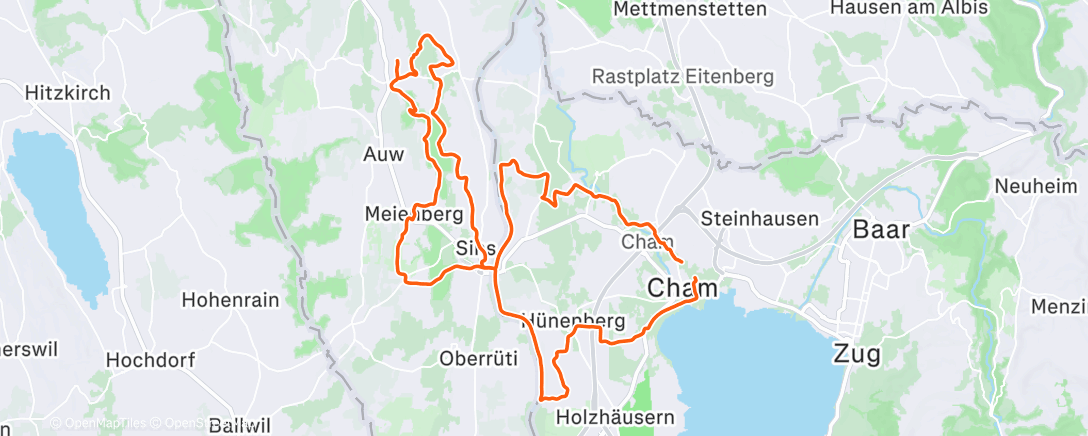 Map of the activity, Lunch Ride