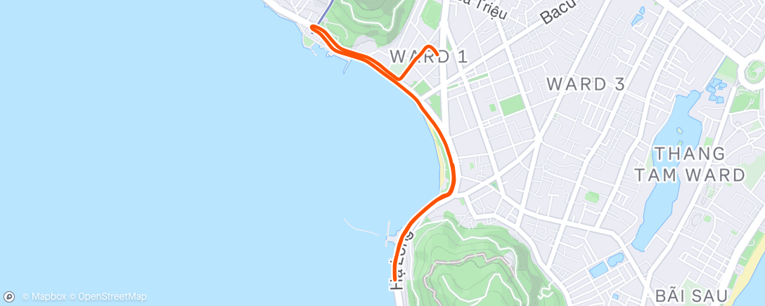 Map of the activity, Evening Walk