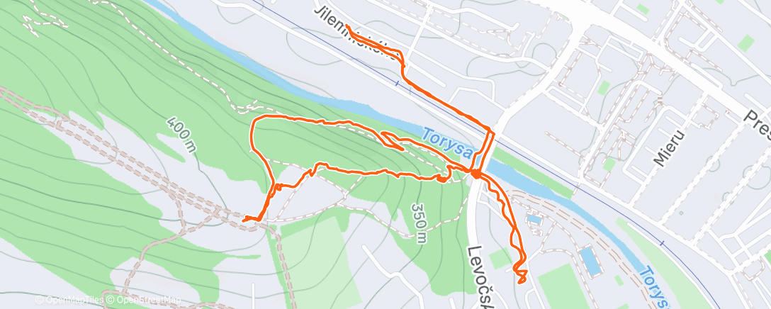 Map of the activity, Lunch Walk