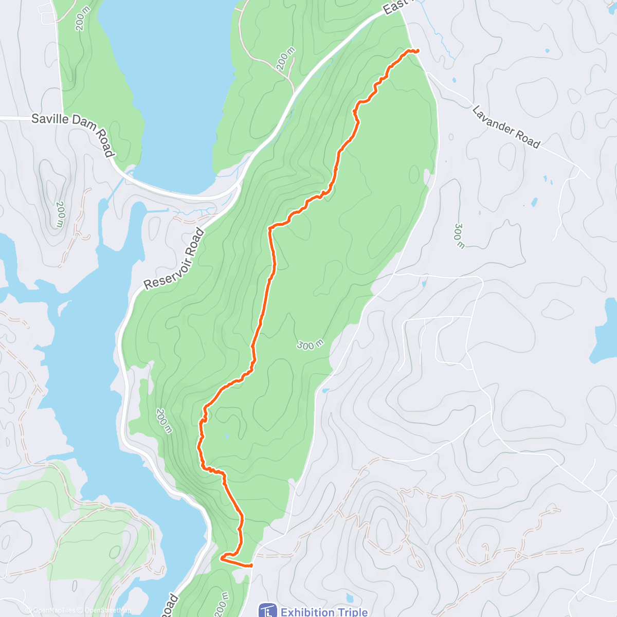 Map of the activity, Ratlum Mountain Group Hike