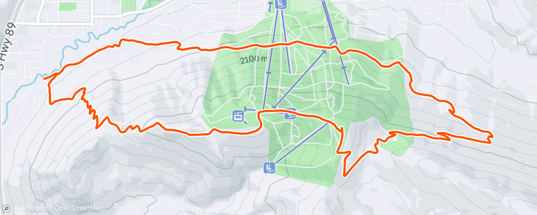 Map of the activity, Evening Trail Run