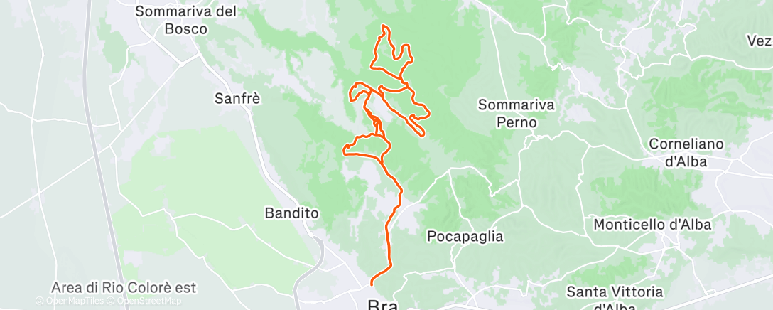 Map of the activity, Roero