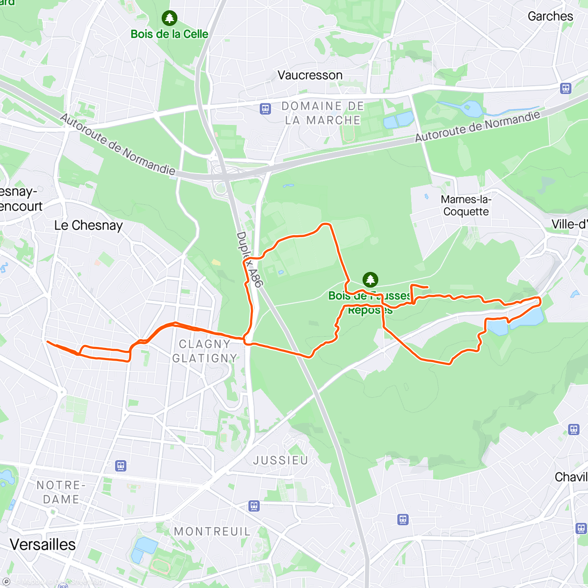 Map of the activity, Easy run ☀️😎