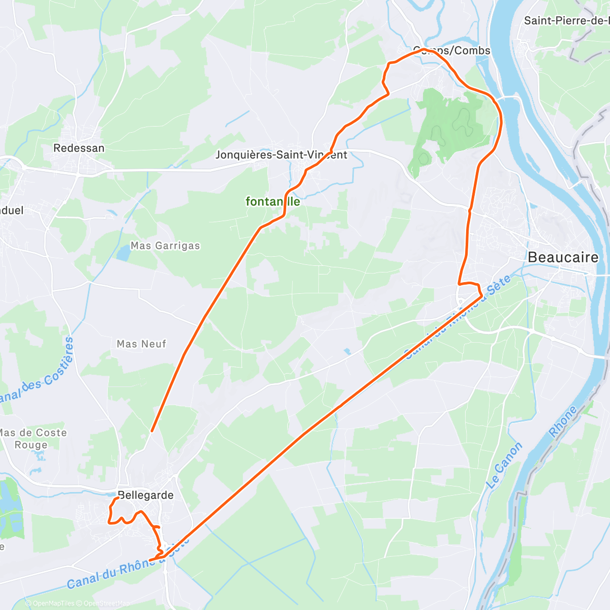 Map of the activity, Lundi le matin