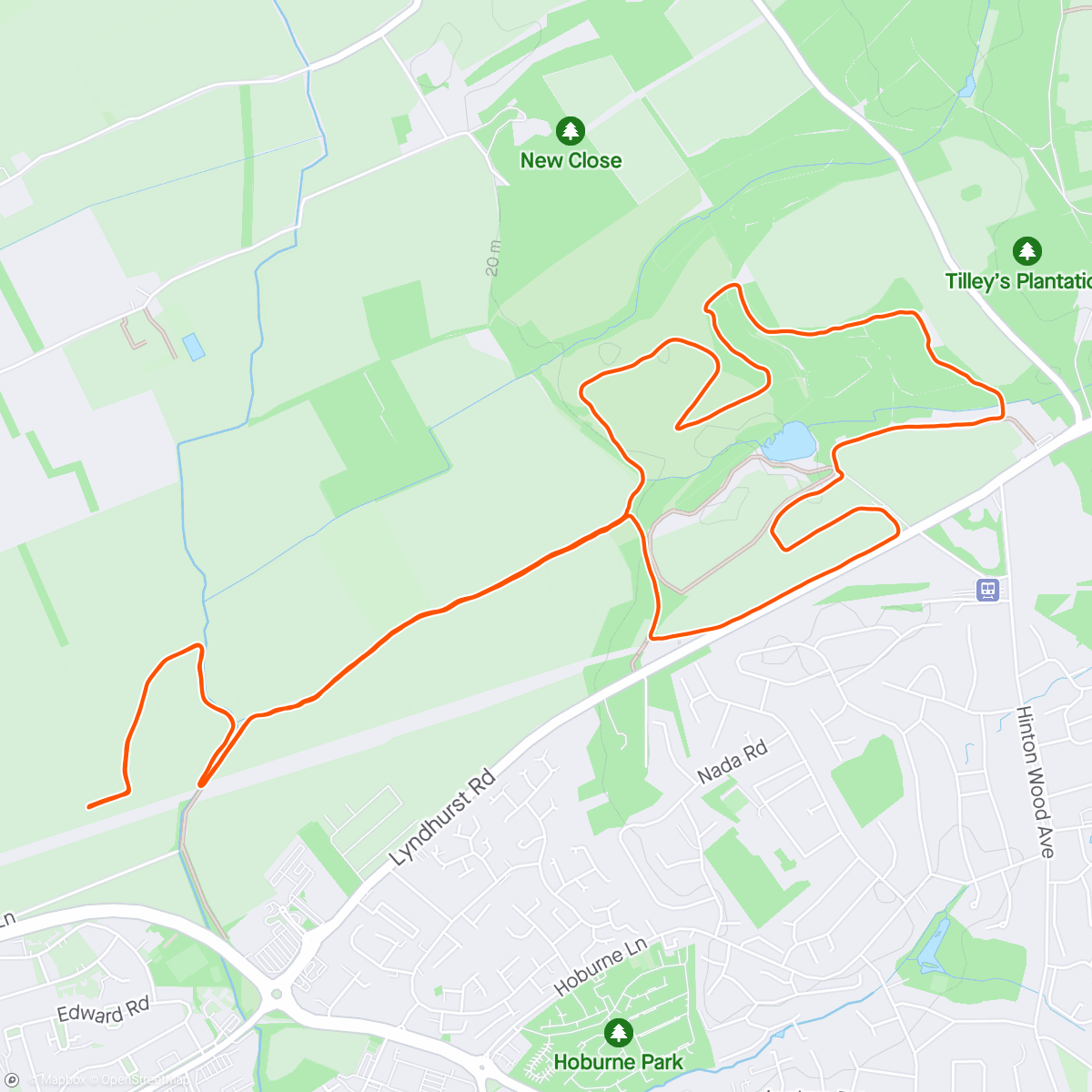 Map of the activity, RunRebel New Forest 10k