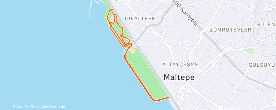 Map of the activity, Утренний забег