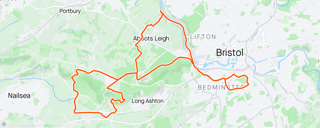 Map of the activity, Afternoon Mountain Bike Ride