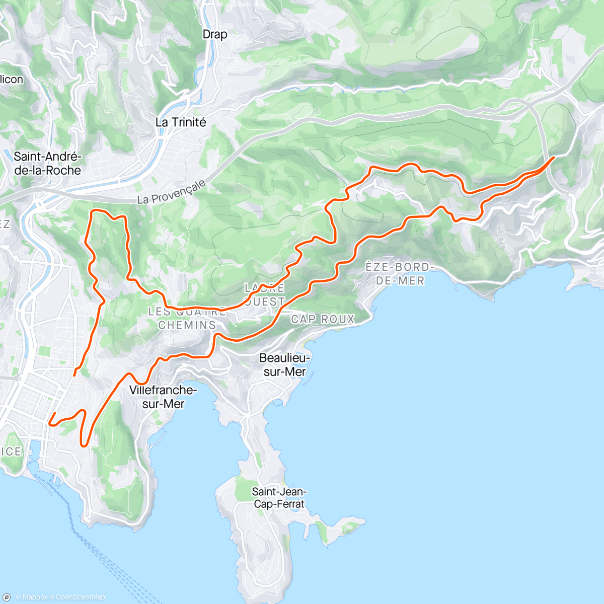 Map of the activity, Eze- the Els of Nice ⛰️🥵