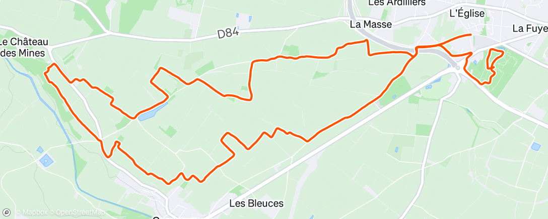 Map of the activity, Trail du bio parc 2024 doué