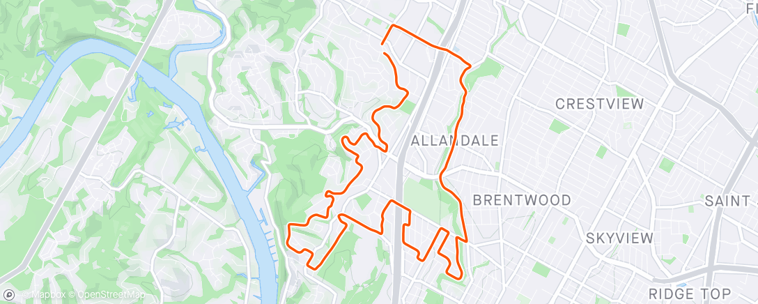 Map of the activity, Thursday Evening Spin