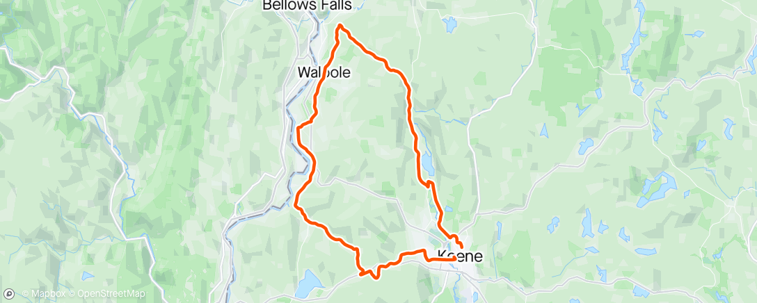 Map of the activity, Nice afternoon for a Walpole spin