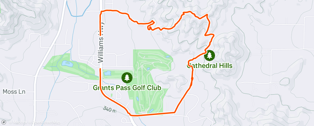 Map of the activity, Lunch Run