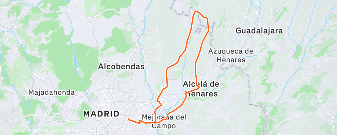 Peta aktivitas, Bicicleta por la mañana