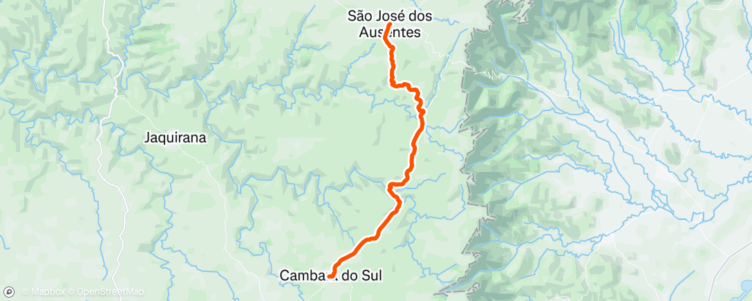 Map of the activity, Recon BikingMan Serra Geral: Dia 3