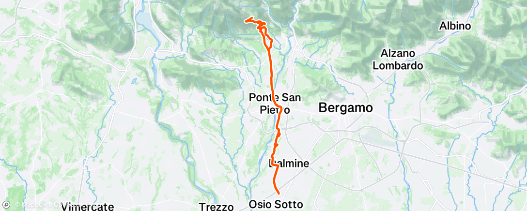 Map of the activity, Roncola Classic