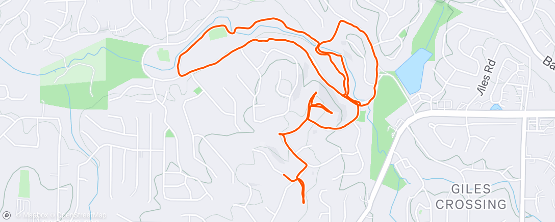 Map of the activity, Morning Run