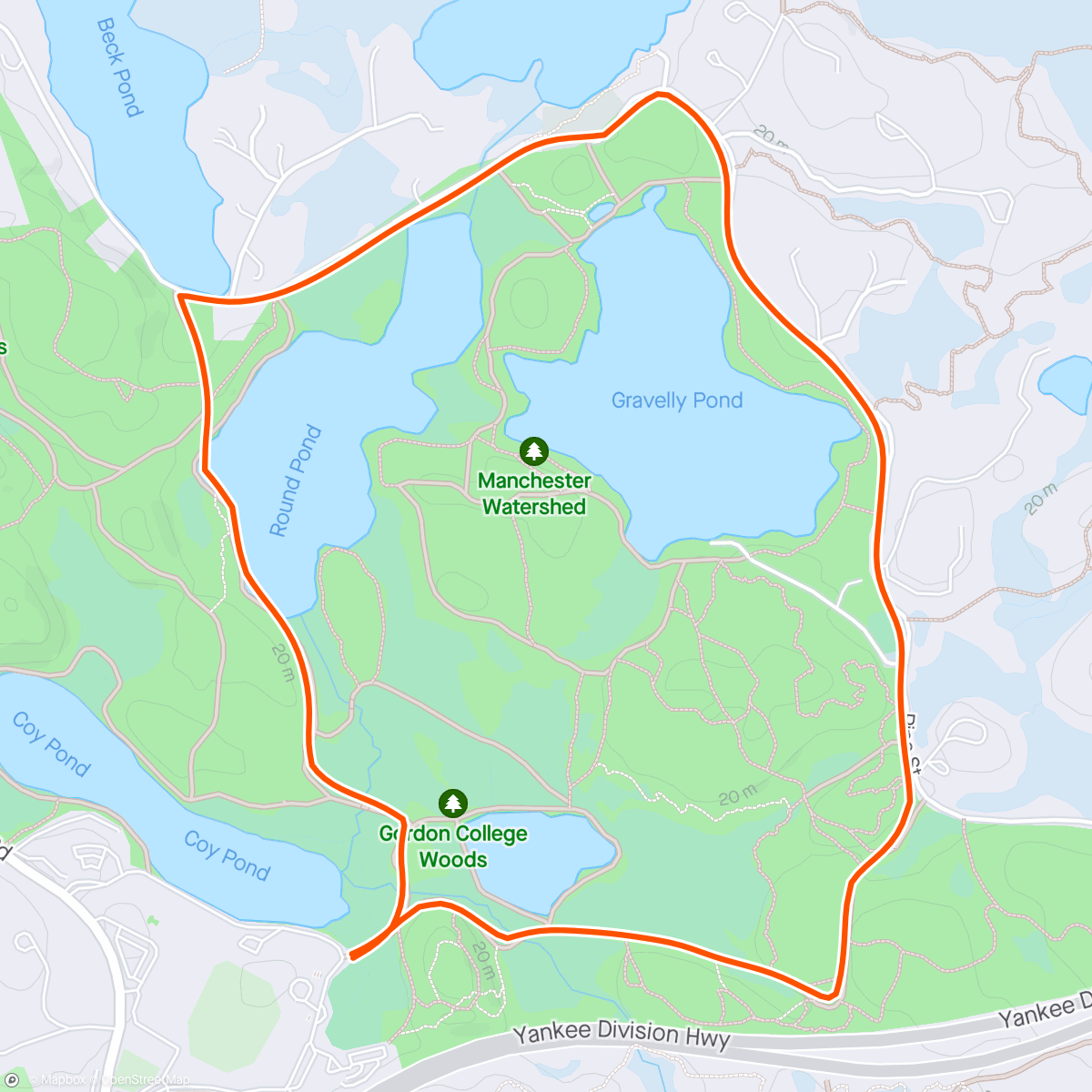 Map of the activity, Run For Maurtens