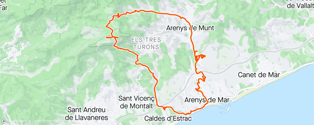 活动地图，Bicicleta de montaña a la hora del almuerzo