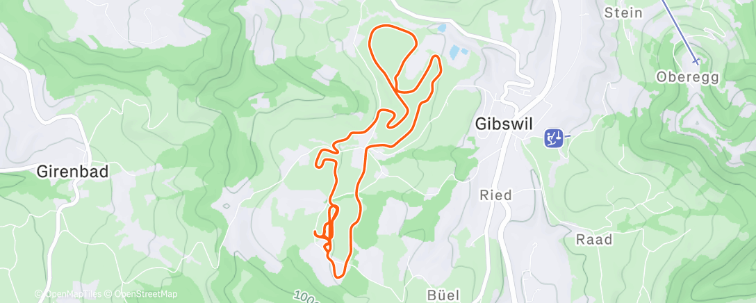 Map of the activity, Lunch Nordic Ski