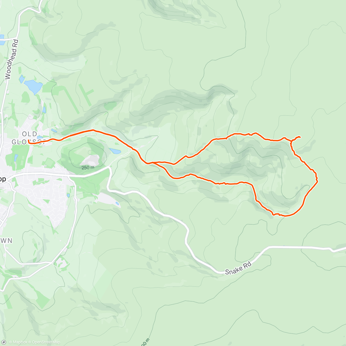 Map of the activity, Hike to B29 Crash Site