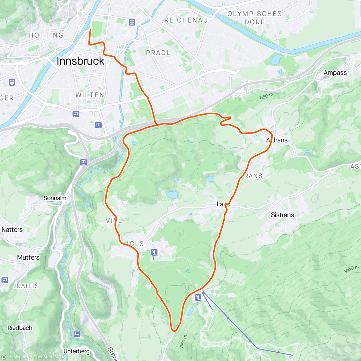 Map of the activity, Zwift - Building Climbs in Innsbruck