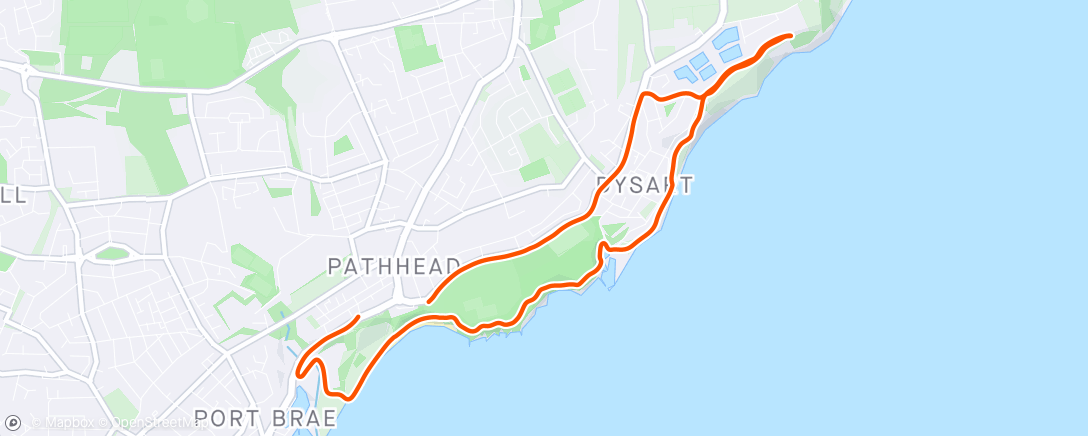 Mapa de la actividad, Got my blood pressure taking yesterday and Doctor phoned me as i was running down Dysart rd this morning sorry Doctor panting like auld Donkey am having a run she must have though hes Nuts wants to see me tomorrow