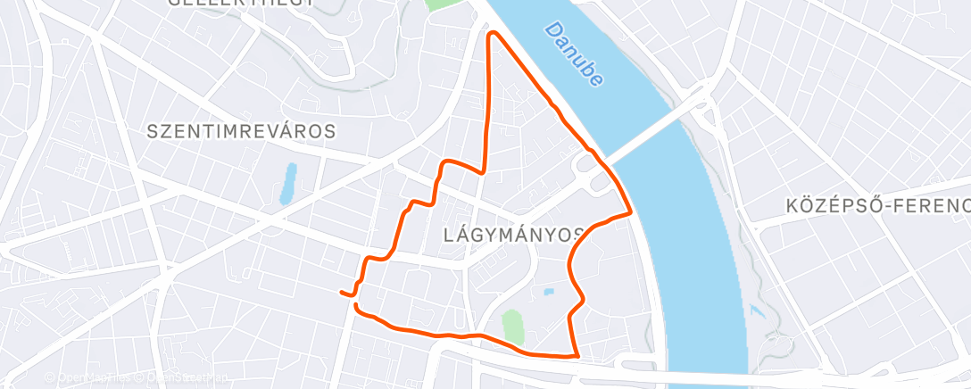 Map of the activity, Morning Run