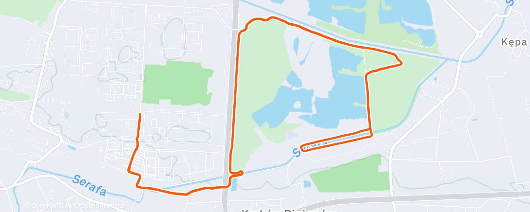 Map of the activity, Afternoon Run