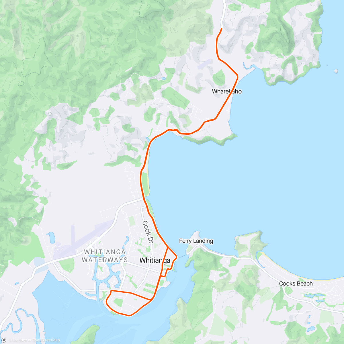 Map of the activity, Sun, Surf, and Sprints: Coromandel Quickie! Whitianga, Waikato ⛅