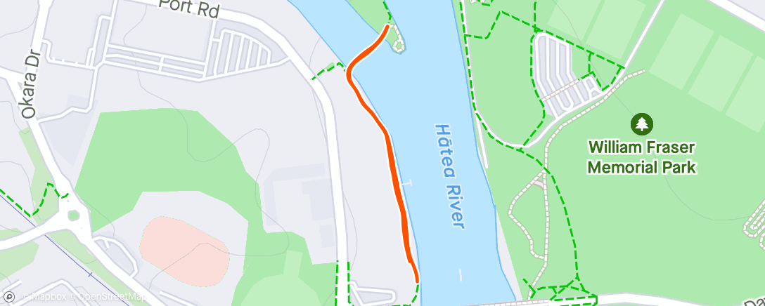 Map of the activity, Morning Run short WU